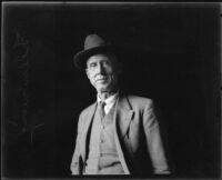 Man in suit, tie, and hat, possibly Richard Fleming, [1920?]