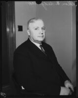 Allan E. Sedgwick, member of the Board of Education, Los Angeles, 1933