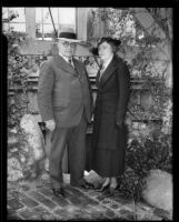 Los Angeles Superintendent of Parks Frank Shearer and wife Mrs. Marva Jane Havey Shearer, 1935