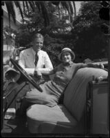 Elliott Roosevelt and Ruth Googins Roosevelt shortly after their marriage, Santa Monica, 1933