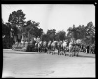 "Carnation" float in the Tournament of Roses Parade, Pasadena, 1933