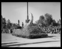 "Lady of the Silver Moon" float in the Tournament of Roses Parade, Pasadena, 1933