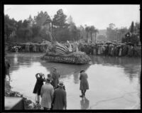 "Winged seahorse" float in the Tournament of Roses Parade, Pasadena, 1934