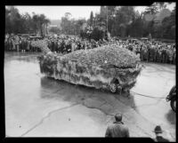 "Noble Whale" float in the Tournament of Roses Parade, Pasadena, 1934
