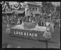 "Bells of the Sea" float in the Tournament of Roses Parade, Pasadena, 1927