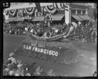 "Underneath the Mellow Moon" float in the Tournament of Roses Parade, Pasadena, 1927