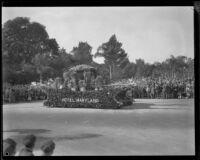 Hotel Maryland float in the Tournament of Roses Parade, Pasadena, 1929