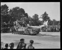 Service Clubs float in the Tournament of Roses Parade, Pasadena, 1929