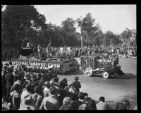 "Orange is King" float in the Tournament of Roses Parade, Pasadena, 1930