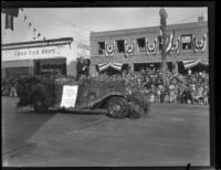 Rose Parade Grand Marshal James Rolph in the Tournament of Roses Parade, Pasadena, 1930