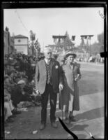 Tournament of Roses parade spectators on Colorado Boulevard, Pasadena, 1930