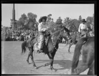 Horseback riders at the Tournament of Roses Parade, Pasadena, 1930