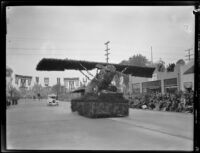 "Adventure" airplane float in the Tournament of Roses Parade, Pasadena, 1931