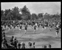 Marching band in the Tournament of Roses Parade, Pasadena, 1932