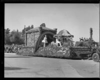 "Rainbow Palace" float in the Tournament of Roses Parade, Pasadena, 1933