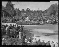 "California Poppies" float in the Tournament of Roses Parade, Pasadena, 1935