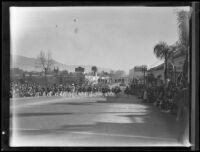 Tournament of Roses Parade on Colorado Blvd. seen from St. John Ave., Pasadena, 1935