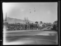 Tournament of Roses Parade on Colorado Blvd. seen from St. John Ave., Pasadena, 1935