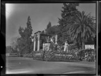 "Court of Lions" float in the Tournament of Roses Parade, Pasadena, 1935
