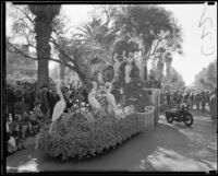 "Birds of Paradise" float in the Tournament of Roses Parade, Pasadena, 1935