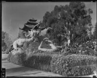 "Celestial Dragon" float in the Tournament of Roses Parade, Pasadena, 1935