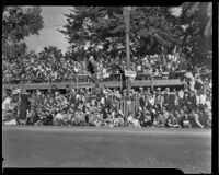 Spectators at the Tournament of Roses Parade, Pasadena, 1935