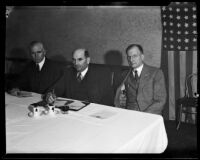 Senator J. Elmer Thomas and two others, Los Angeles, 1933