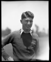 Bud Thompson, amateur golfer, Los Angeles, 1932