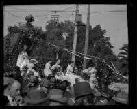 Float in the annual Rose Parade, Pasadena, 1910-1920