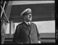 Captain J. H. Task onboard the superliner Mariposa, Los Angeles, 1932