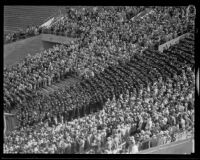 University of Southern California graduation ceremony at Olympic Stadium, Los Angeles, 1932