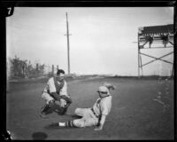 Al Morgan, catcher, and Joe Conroy of the U.S.S. Tennessee baseball team, 1925.