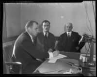 Asst. U.S. Attorney Ernest Utley, Fred C. Jones, and Secret Service Agent Frank Doesburg, 1933-1934