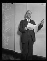 Deputy District Attorney Alexander H. Van Cott, Los Angeles, 1928