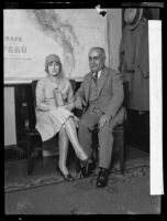 Peruvian Governor Manuel Pablo Villanueva during a visit with his daugther, Carmen Rosa Villanueva de Winn, Los Angeles, 1930