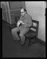 Missing Mexican Railway official Juan Vasquez after being found in a jail, Los Angeles, 1935