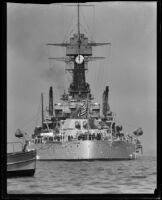 USS Maryland battlship on the water, 1923-1925