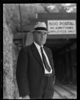 John H. Wattson, general superintendent of the Golden Queen Mine, during the first Gold Festival, Mojave, 1935