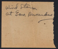 Photographer's note: "Wind Storm at San Bernardino", 1924