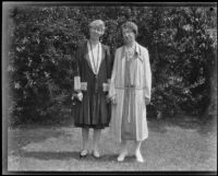 Mrs. Olive Wilbur and her daughter Edna visit Los Angeles, 1927