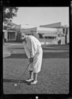 George Von Elm on a golf course, circa 1924-1938