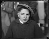 Thirteen-year-old Harold Willis defends his mother, Los Angeles, 1924