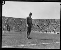 George Wilson playing football at the Rose Bowl, Pasadena, 1924 or 1926