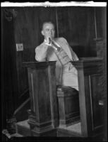 John W. Wilson, manager of the Andrews Hotel, questioned during the McPherson trial, Los Angeles, 1926