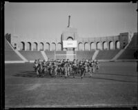 University of Georgia football team at the Coliseum, Los Angeles, 1933