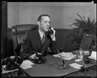 Supervisor John Anson Ford at work, Los Angeles, 1930s