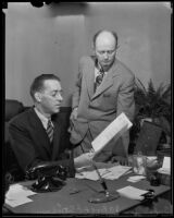 Supervisor John Anson Ford and field secretary Edward Stickney, Los Angeles, 1930s
