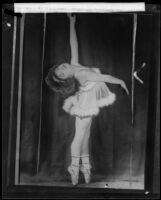 Joy Garland strikes a ballet pose, Los Angeles, 1927