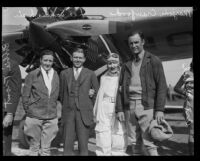 Air pilots Art Goebel, Marjorie Crawford, Lee Schoenhair and Bobbie Trout, circa 1928