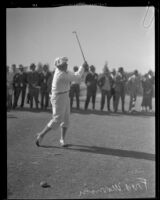 Golfer Fred Morrison at the Los Angeles Open, 1933